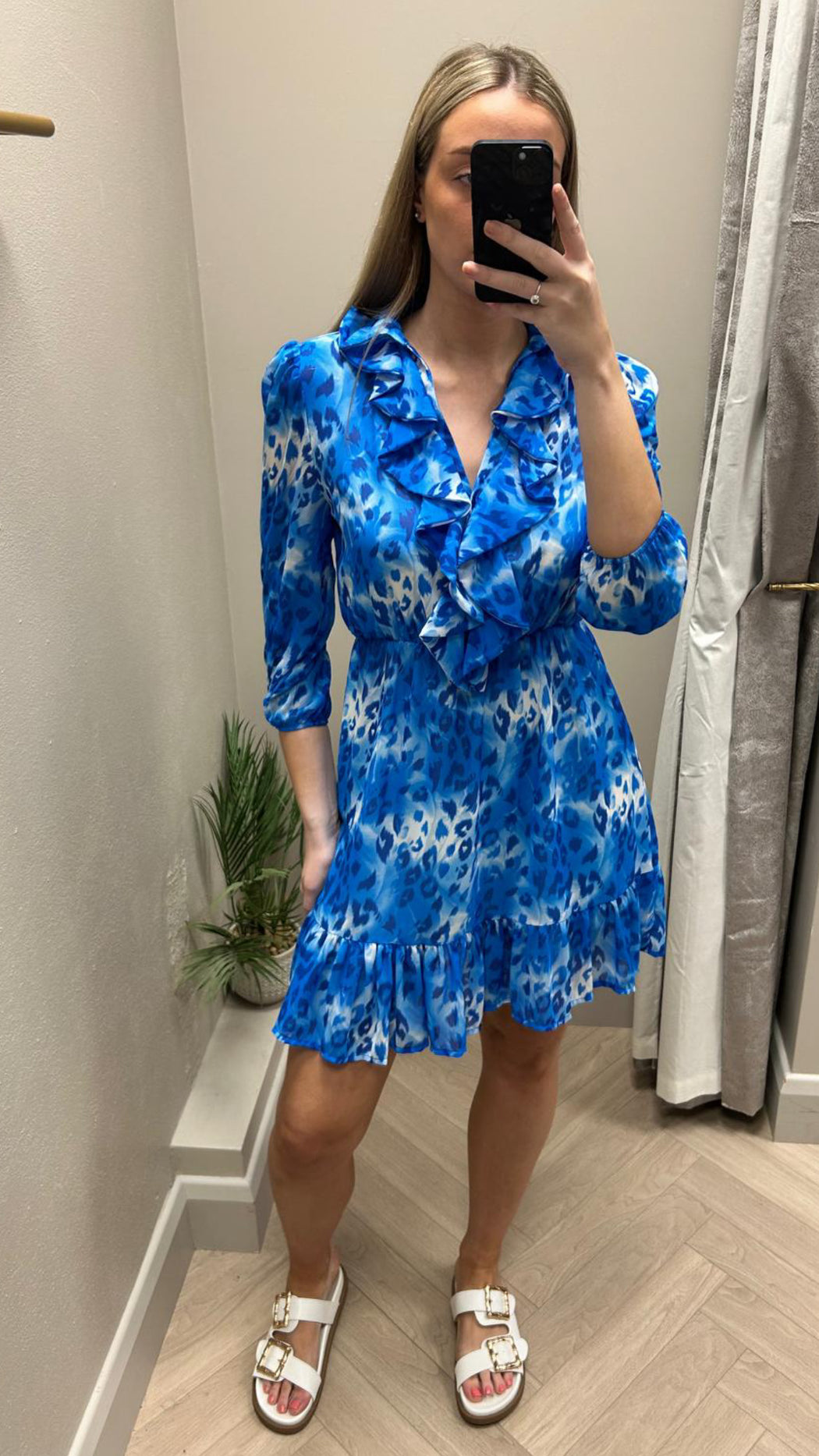 VICKY BLUE  MINI DRESS