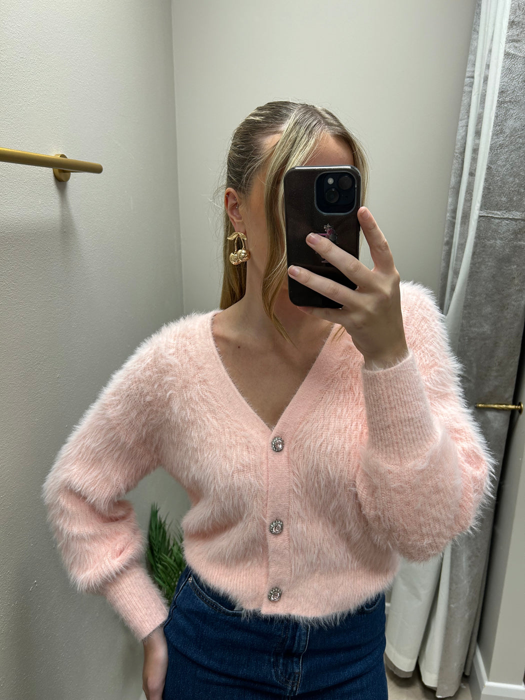 Guess pink keyla cardi