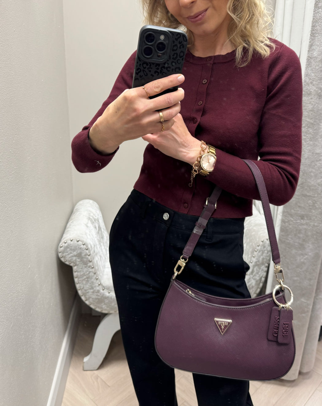 Guess Aubergine Noelle shoulder bag ZG787918