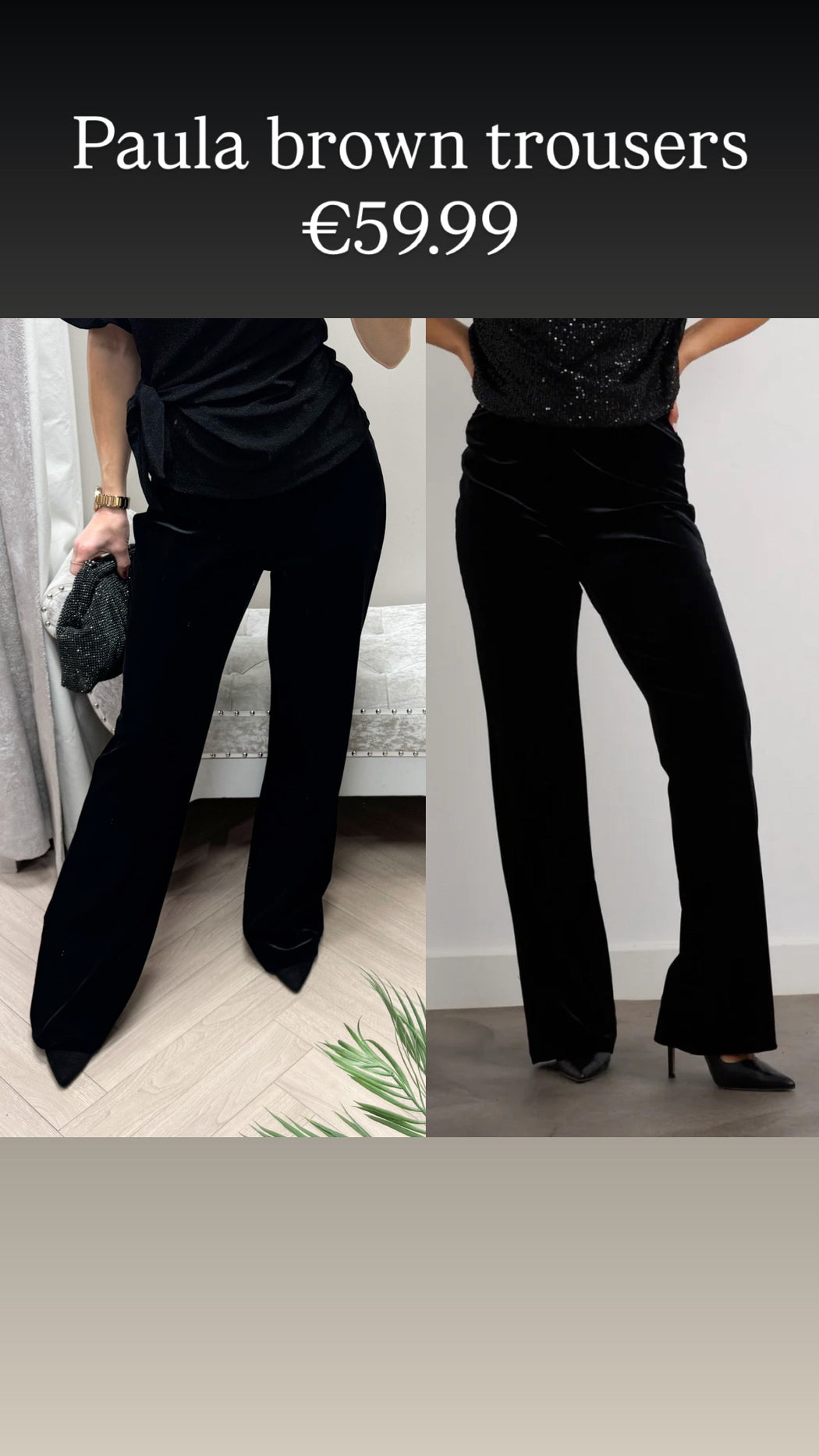 Paula black velvet trs