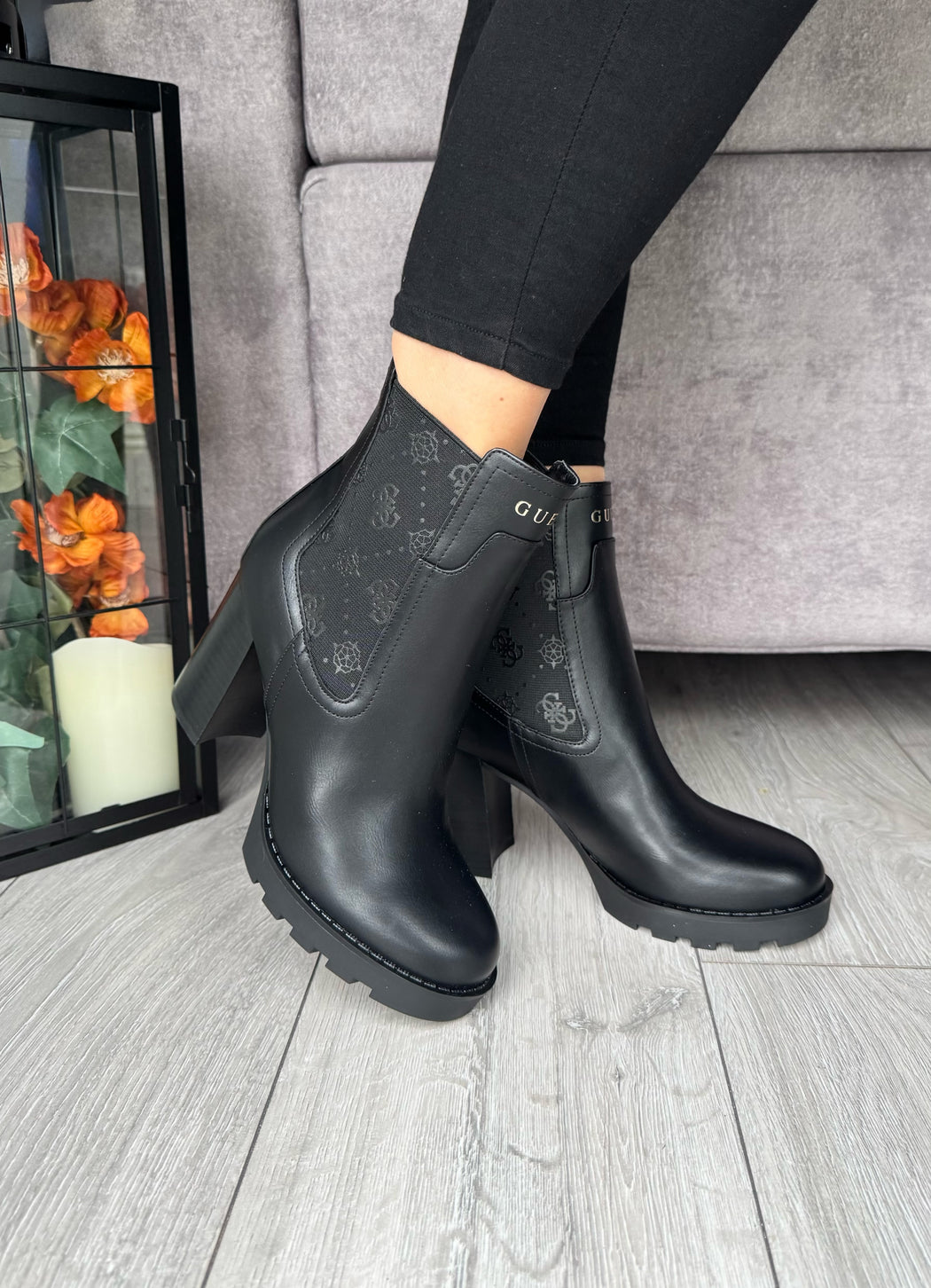 Guess Black Logo Boots FLFNLLELE10