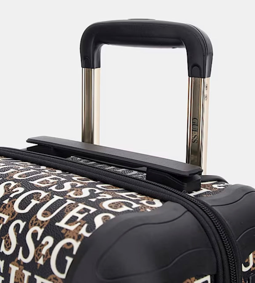 Guess stark brown multi logo trolley case e9270963