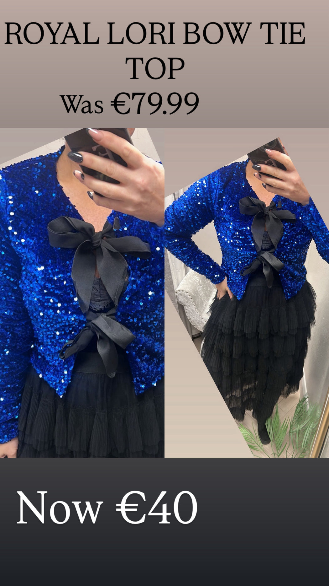 ROYAL LORI BOW TIE TOP