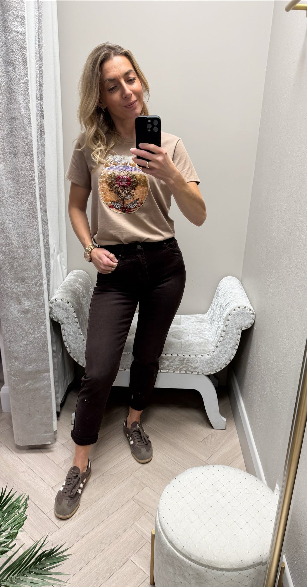 Toxic chocolate brown boyfriend fit jeans
