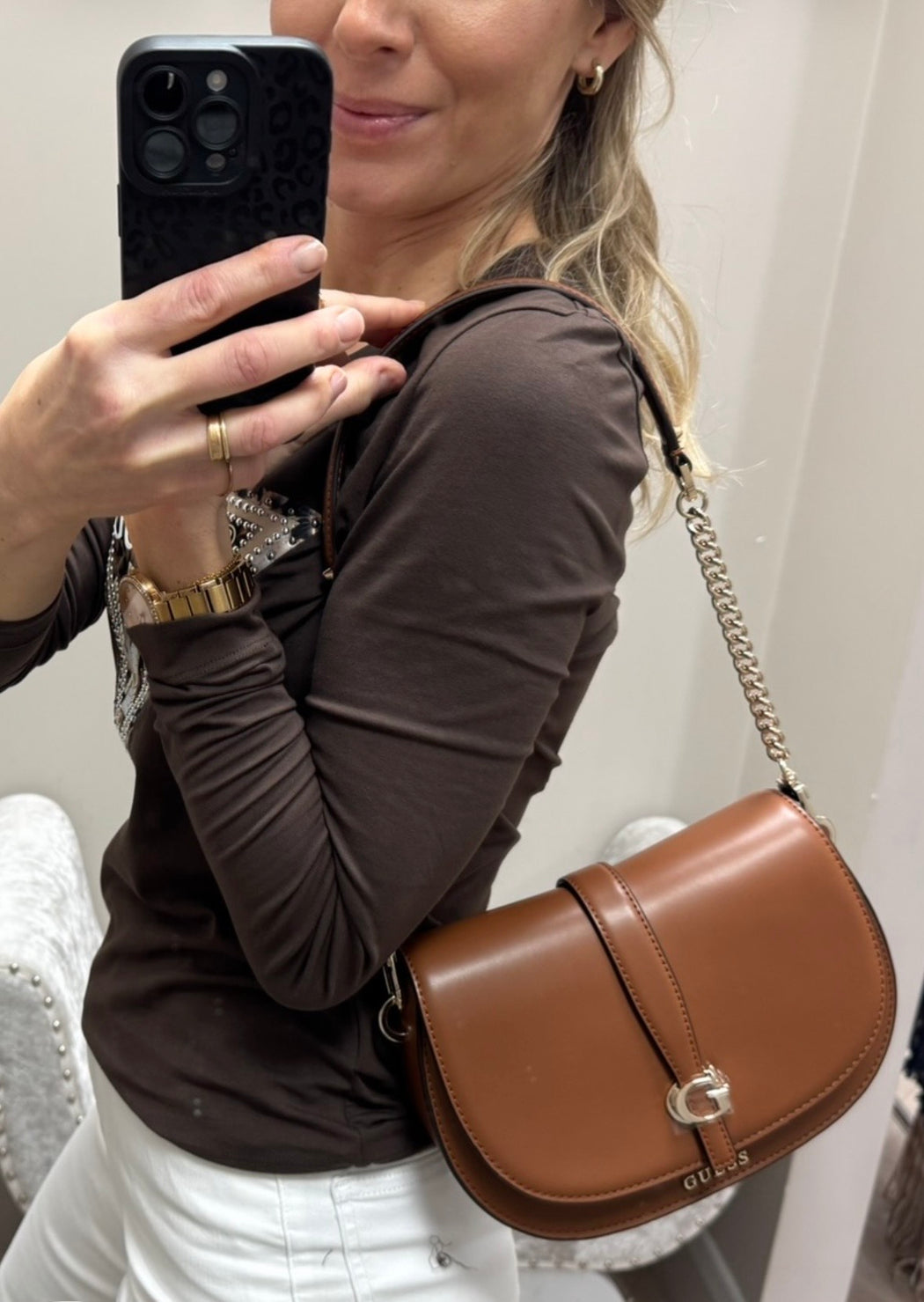 Gues carrie cognac VG989620 bag