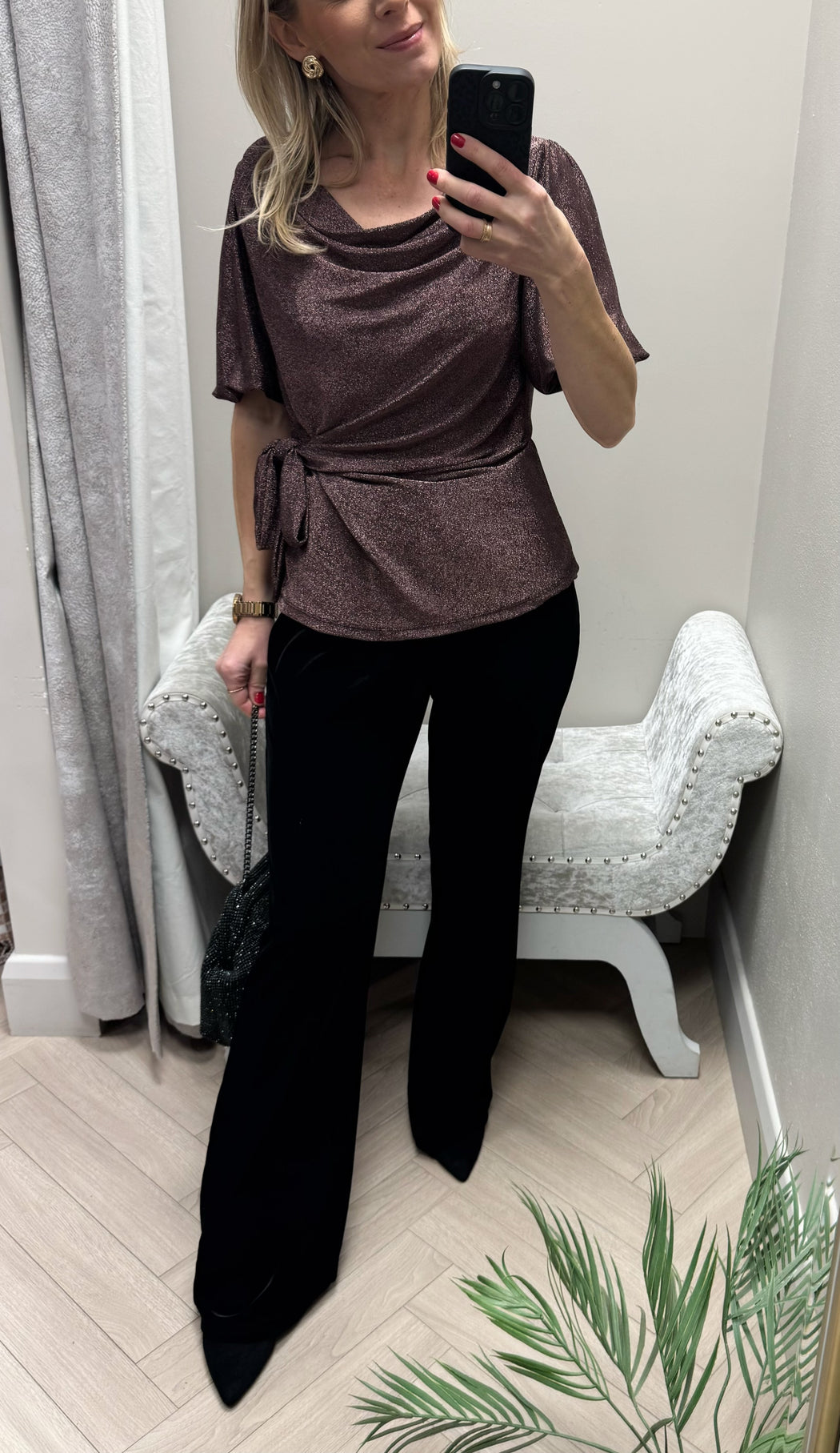 Paula brown velvet trs