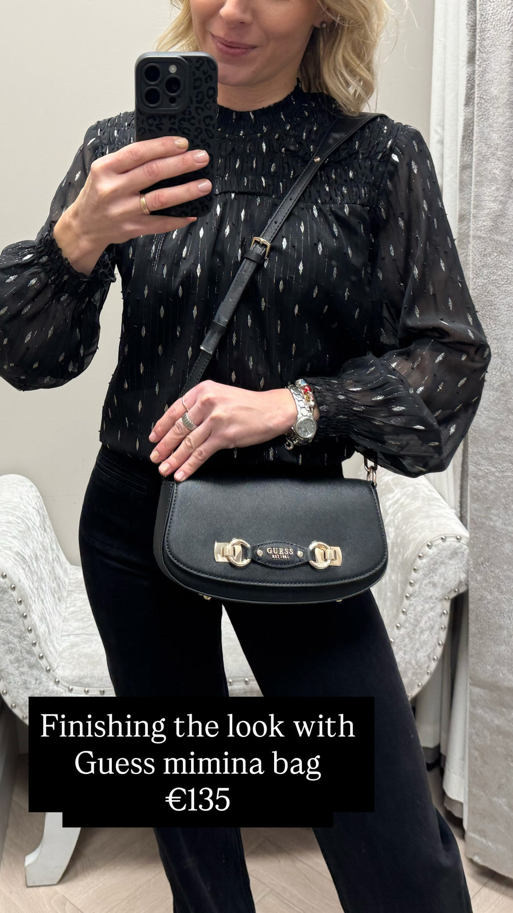 Guess Black MIMINA Bag. BG801520