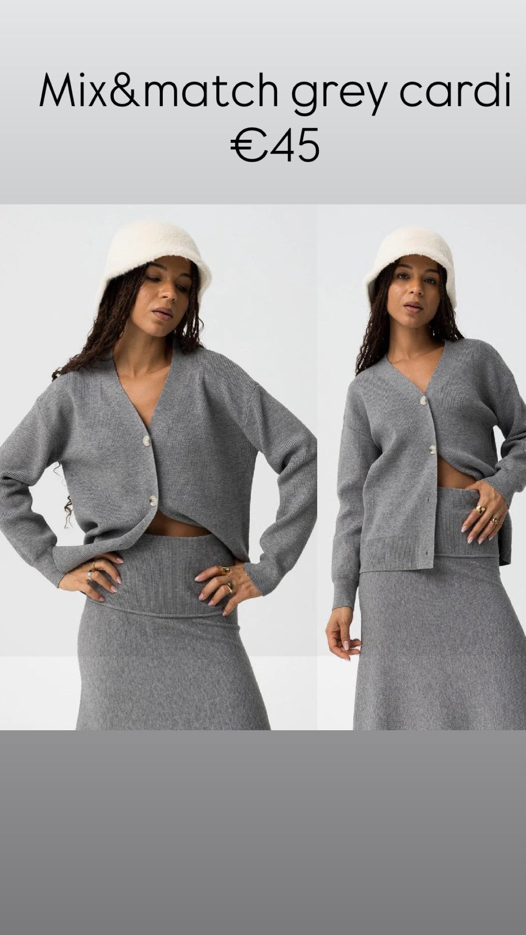Mix&match grey cardi