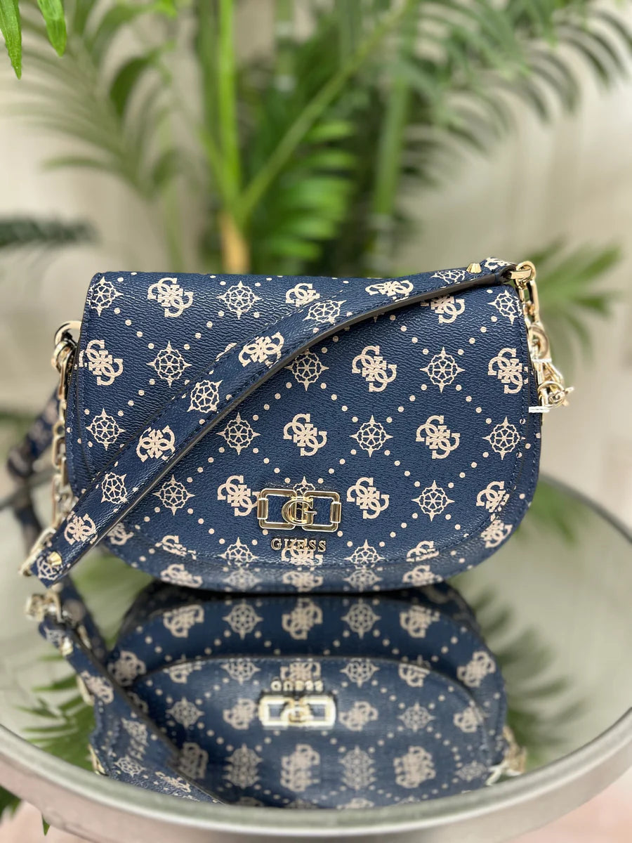 Emelie guess navy logo shoulder / crossbody BG950117