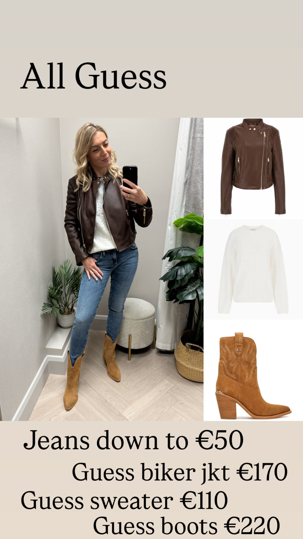 Guess jeannine chocolate brown pu jacket