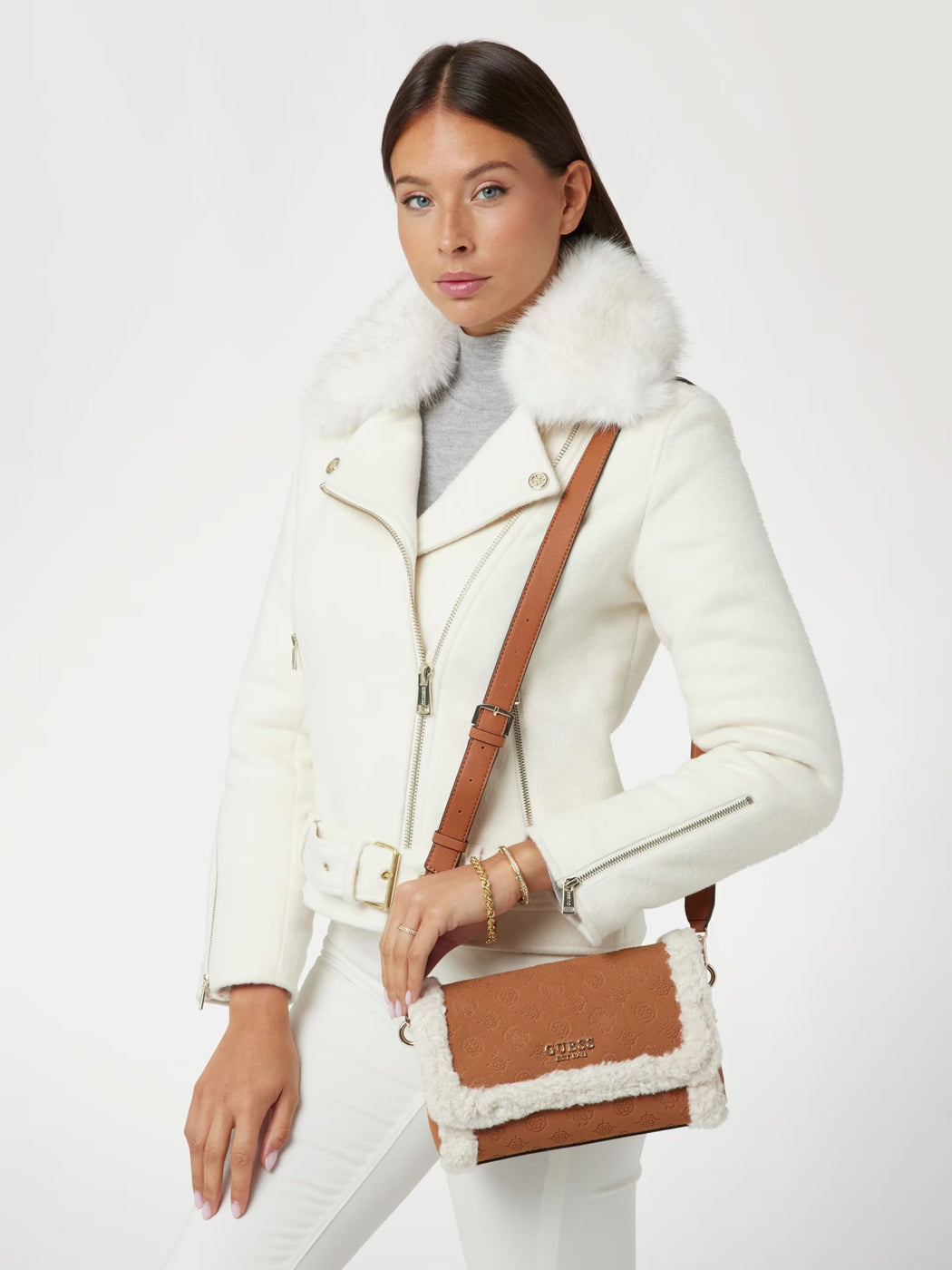 Davika faux fur mini crossbody