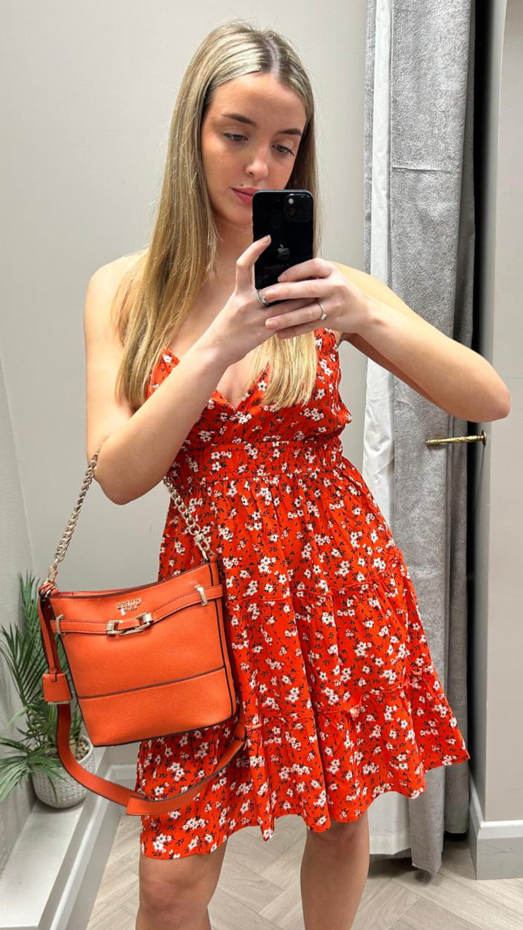Guess orange silvye crossbody bag BG952704