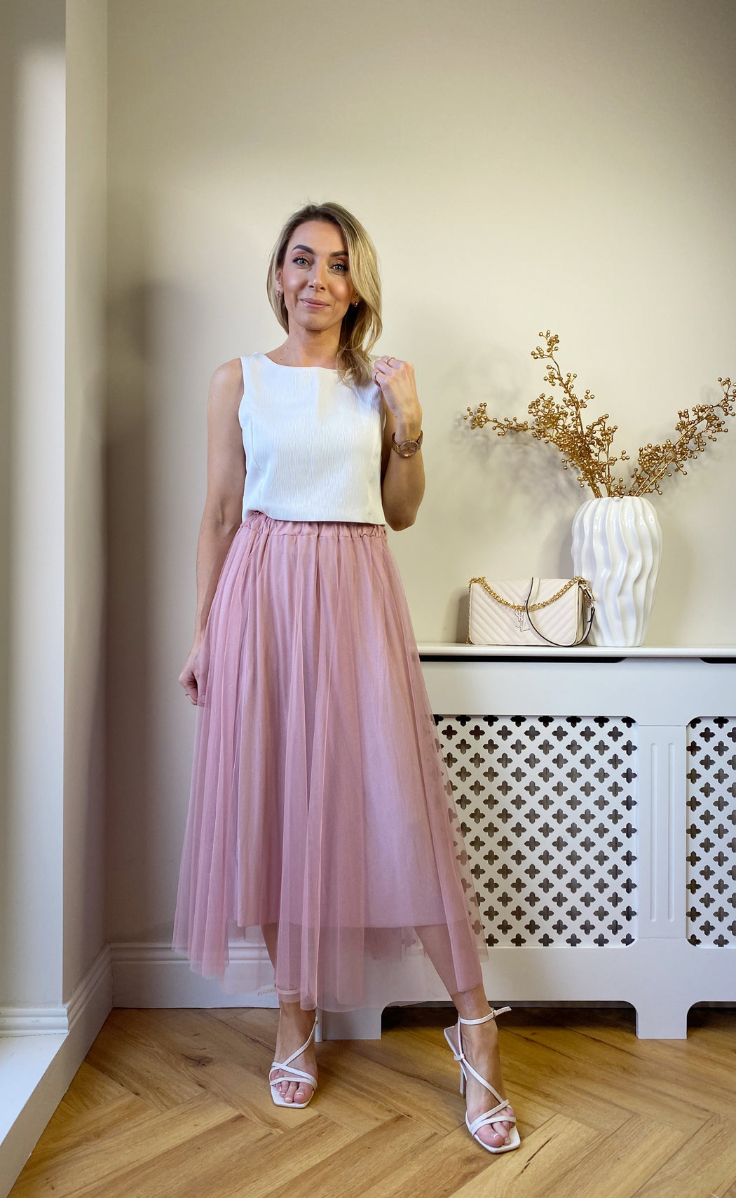 Pink Rose tulle skirt