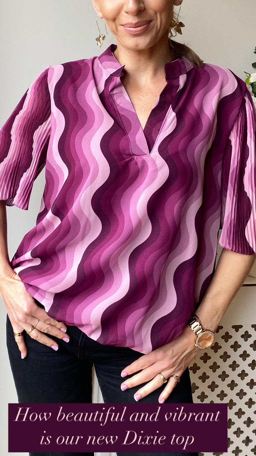 Dixie plum print top