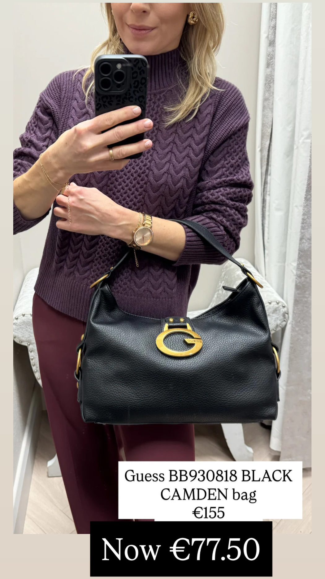 Guess BB930818 BLACK CAMDEN bag