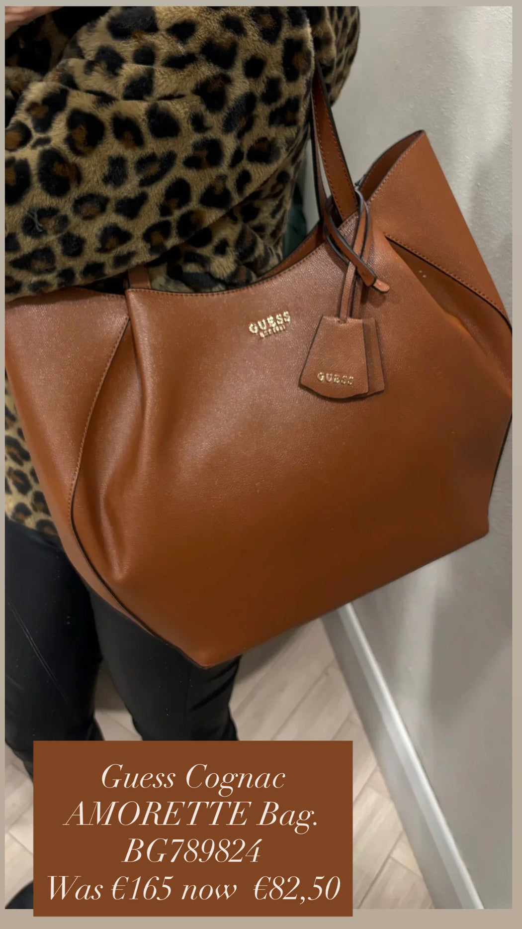 Guess Cognac AMORETTE Bag. BG789824
