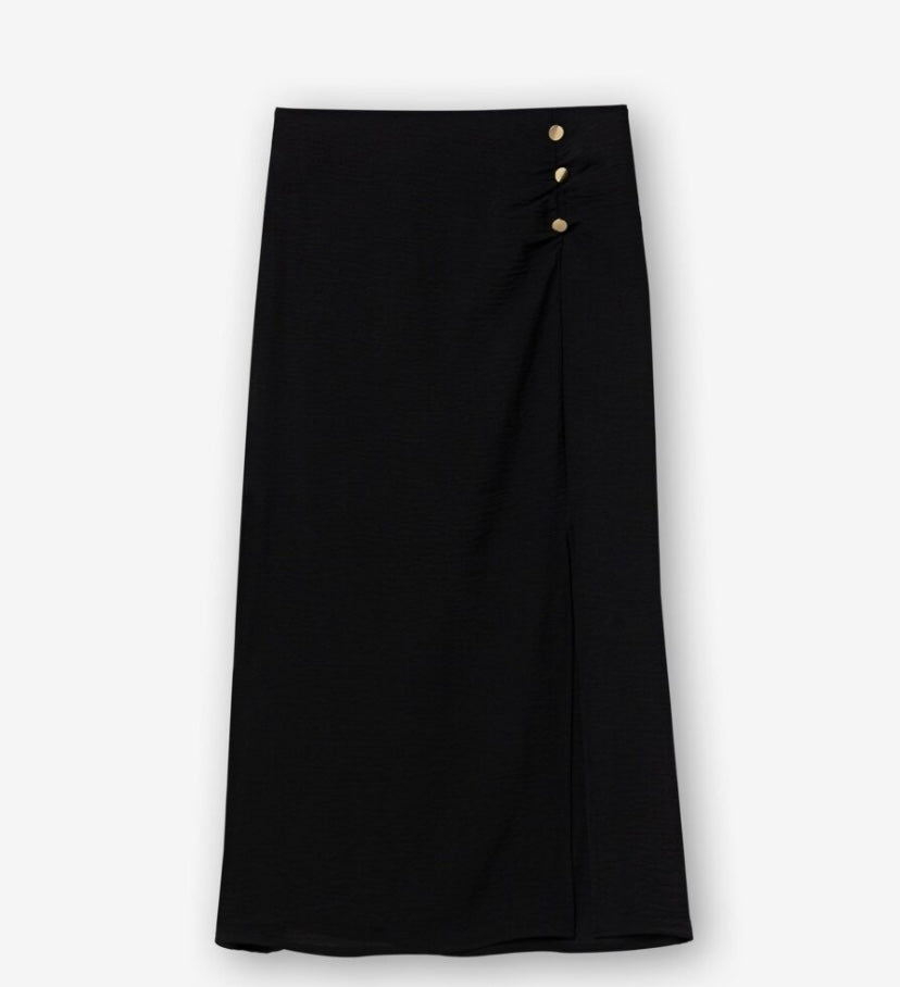 10054590 gal black  midi skirt