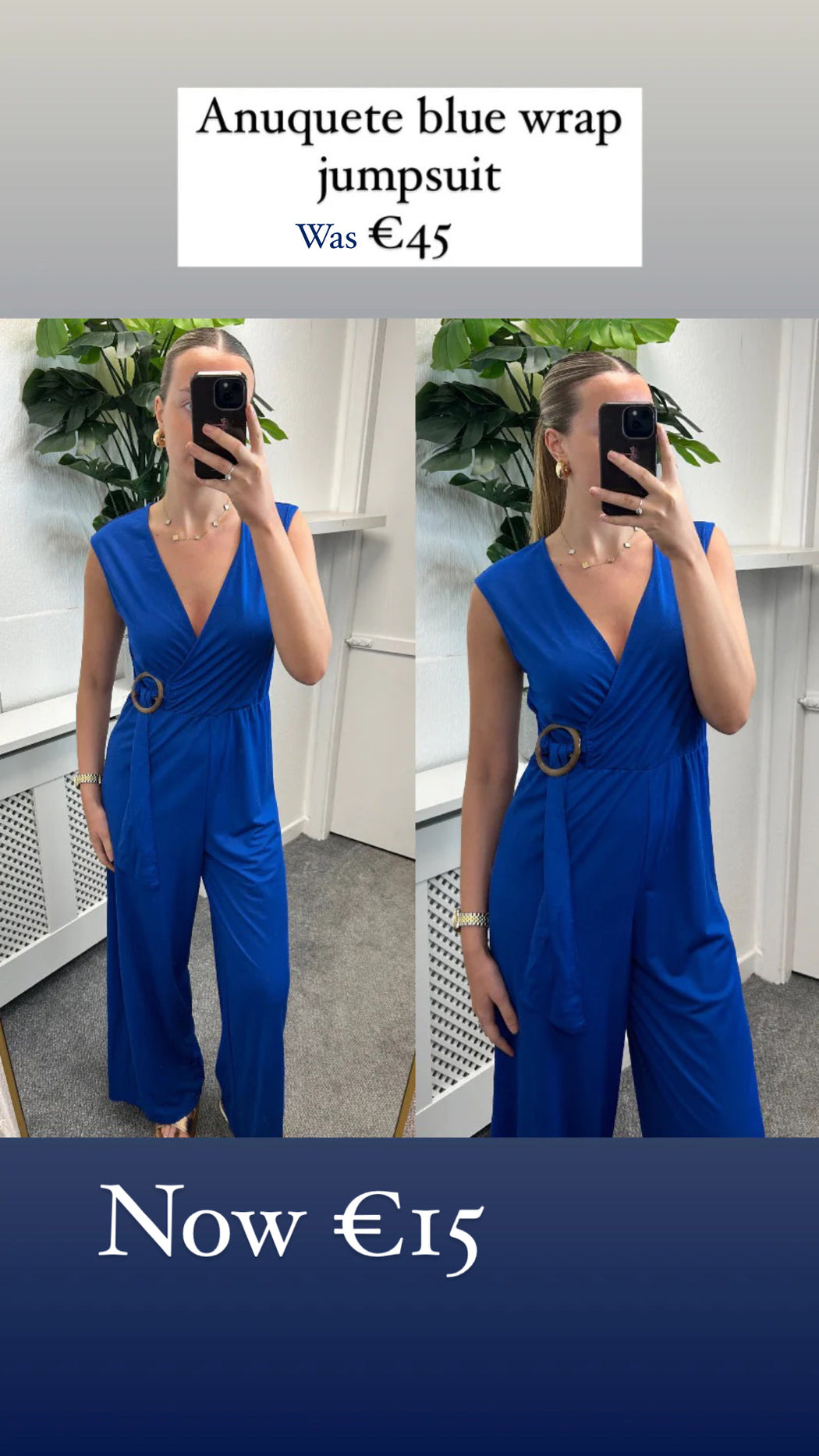 Anuquete blue wrap jumpsuit