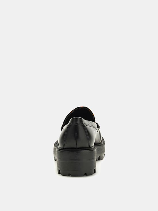 Guess black animal print loafer FLTYK2LEP14