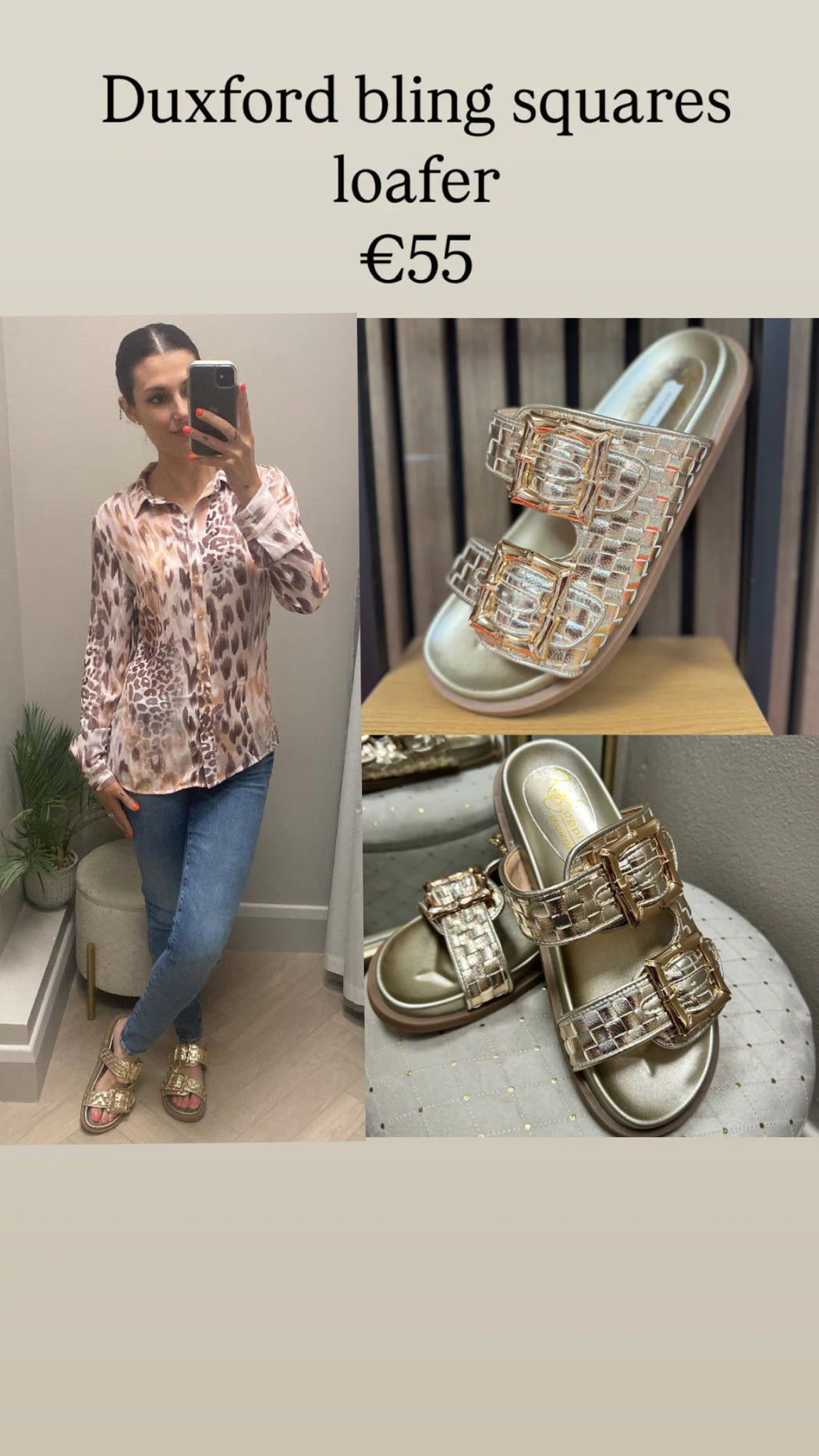 Duxford bling squares loafer