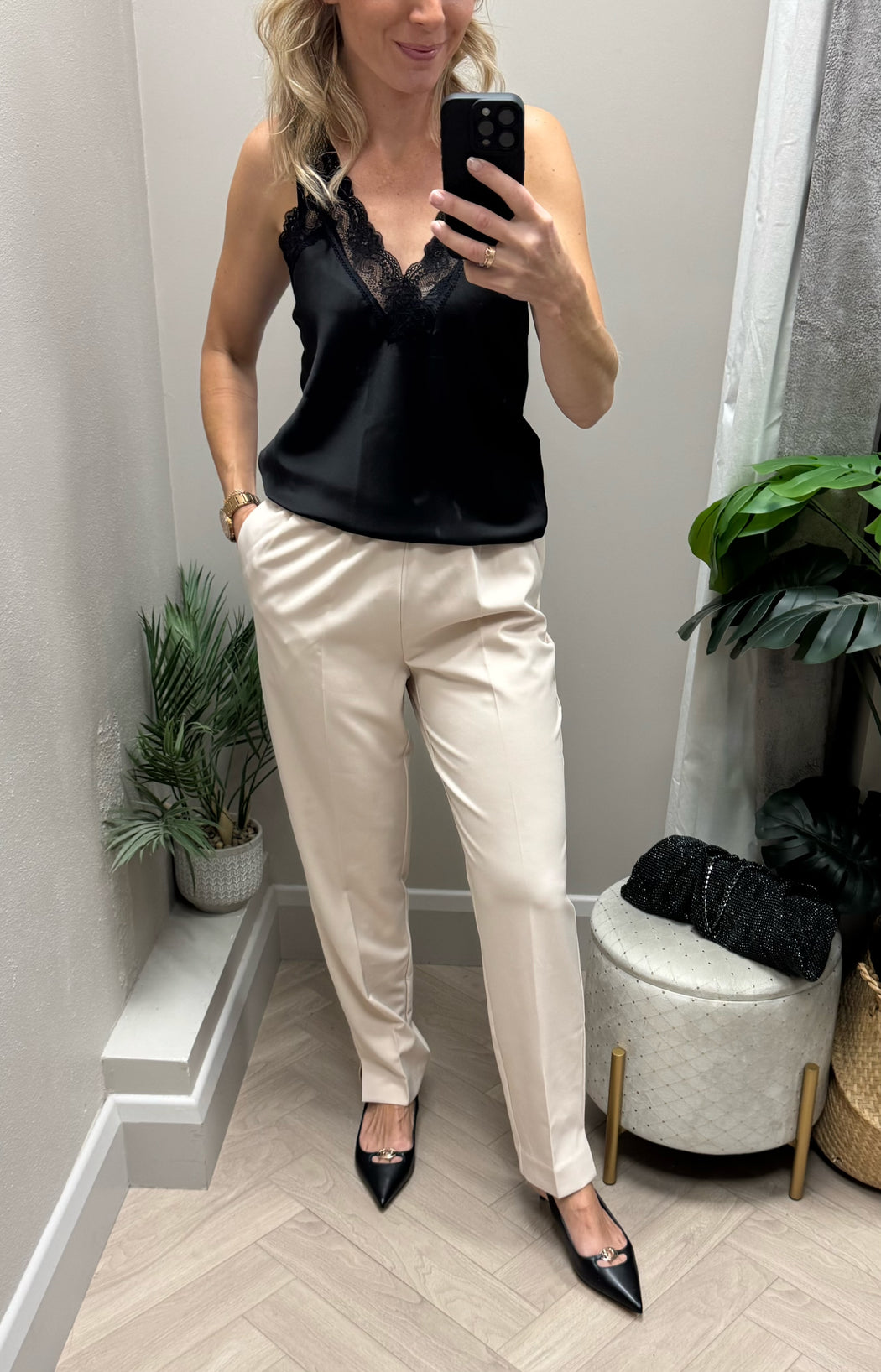 Guess cream Roberta trousers