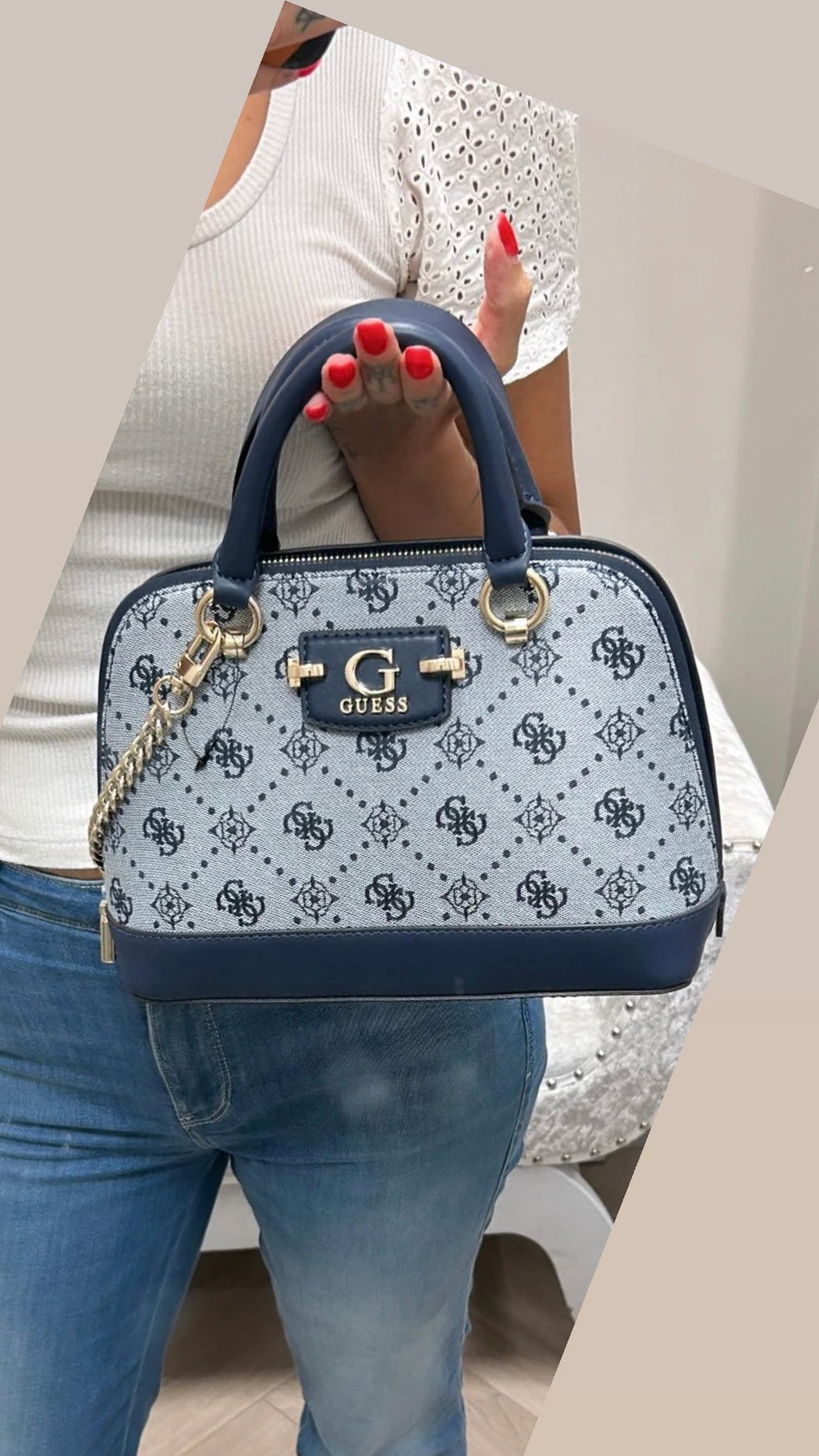 Guess Navy logo NEDA Bag JP965405