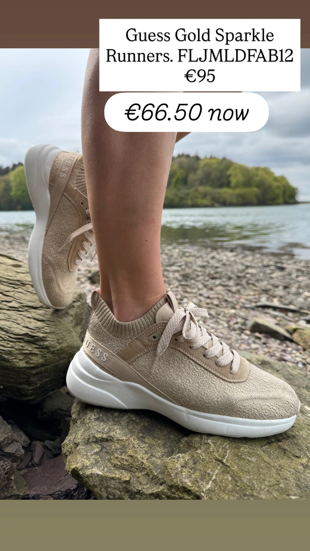 Guess Gold Sparkle Runners. FLJMLDFAB12