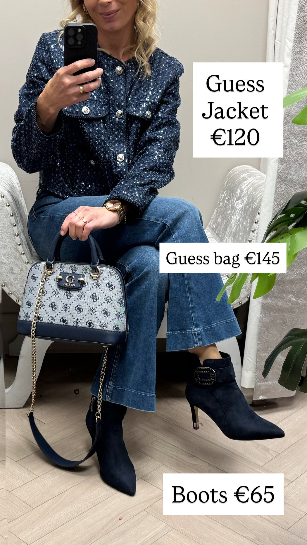 Guess Navy logo NEDA Bag JP965405