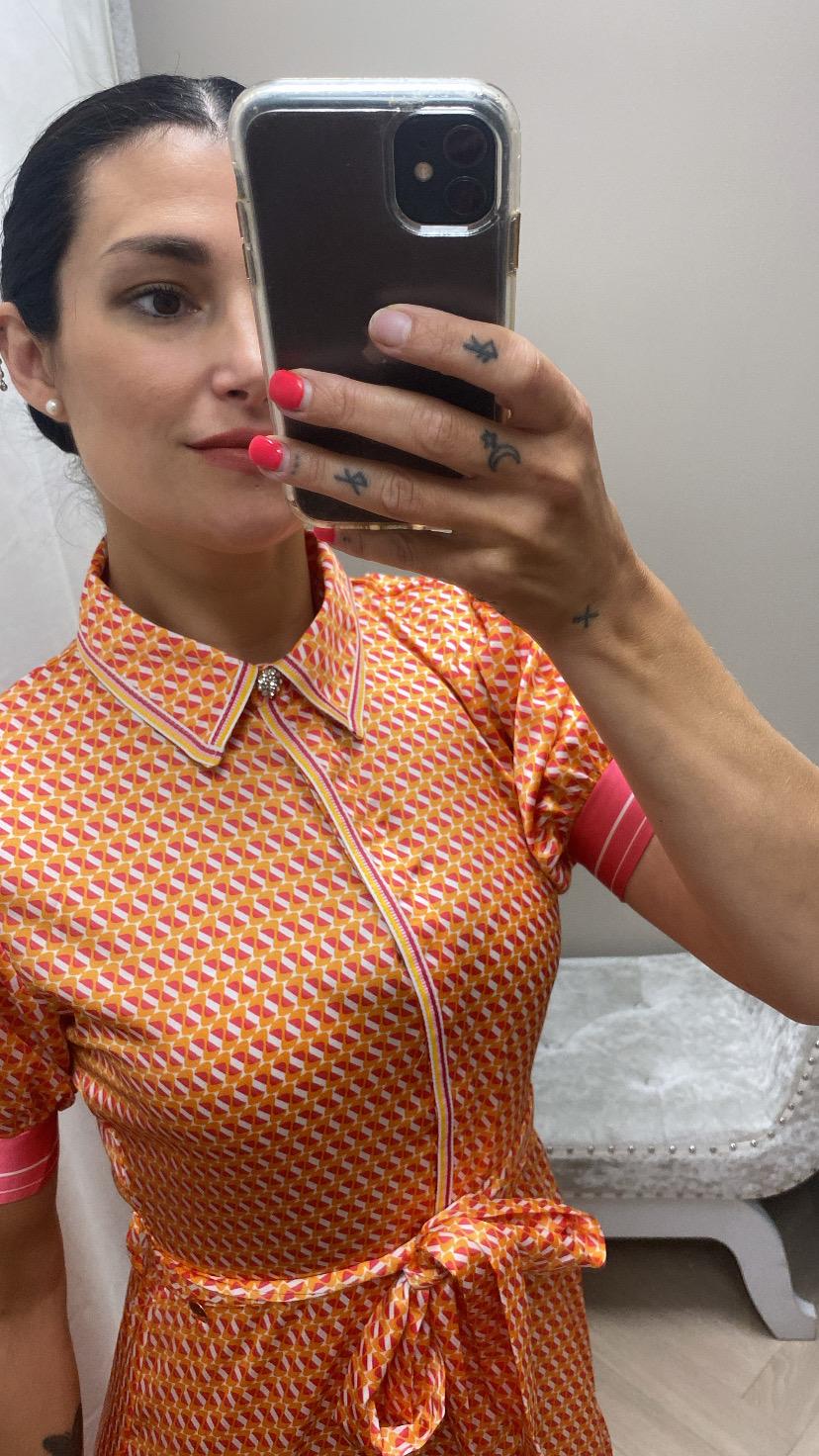 Orange  saylor dress