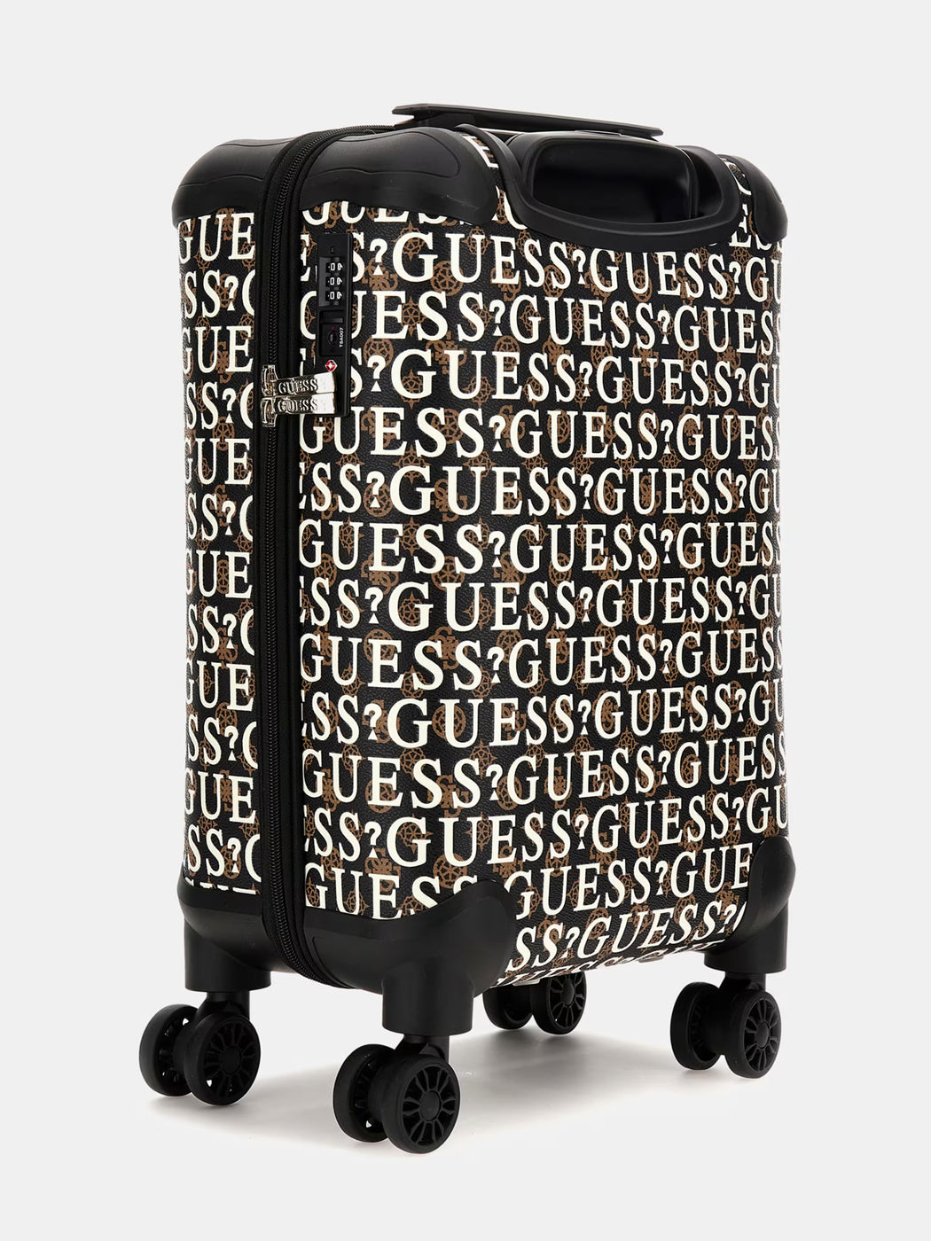 Guess stark brown multi logo trolley case e9270963