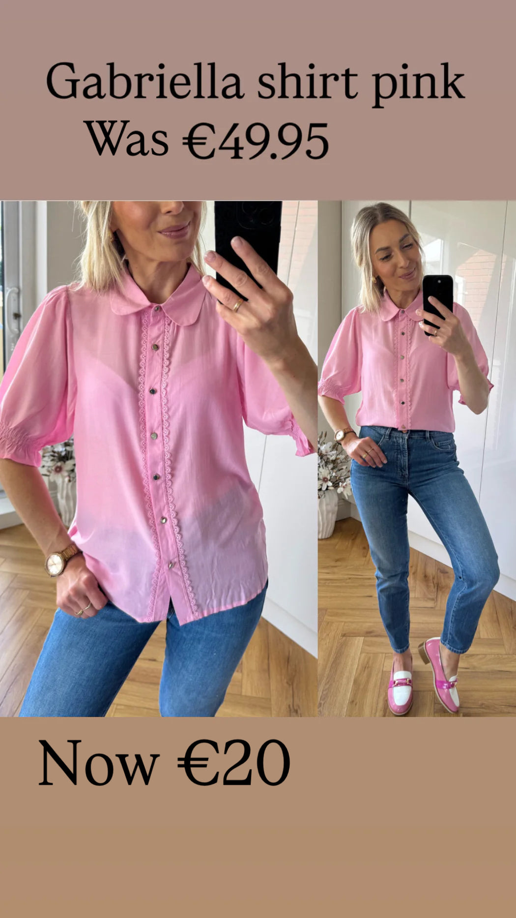 Gabrielle shirt pink