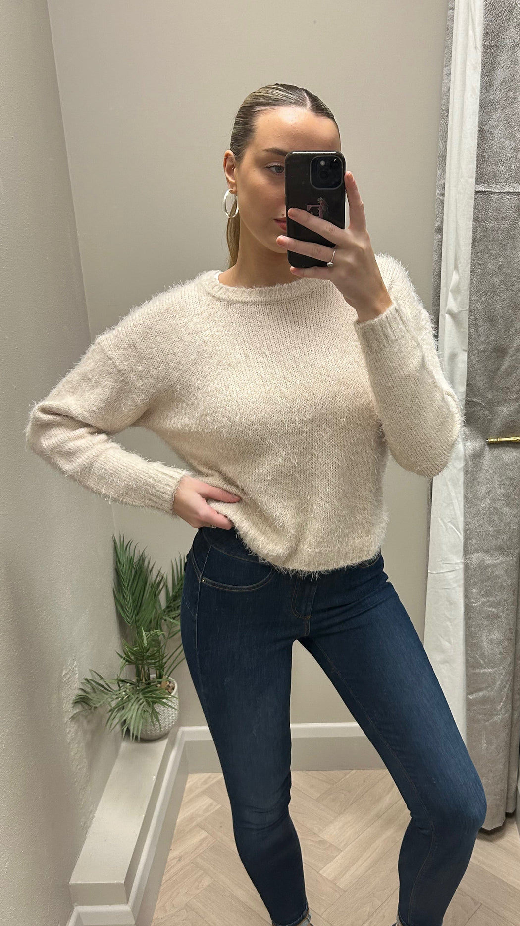 Jolie cream knit