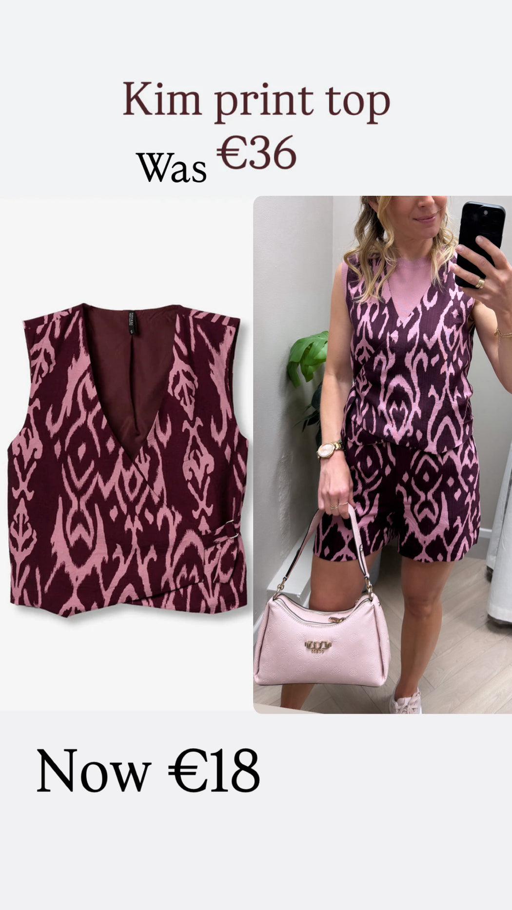 Kim print top