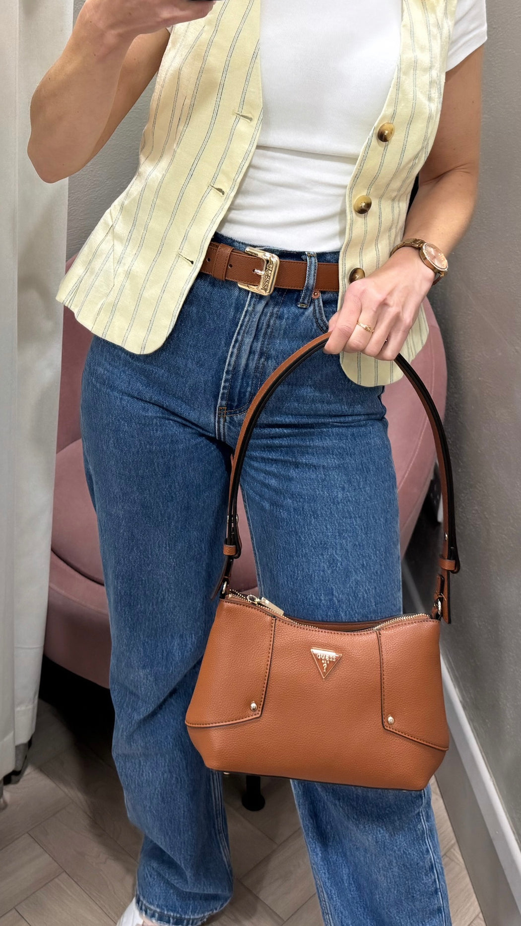 Guess cognac Darcy bag bg991418