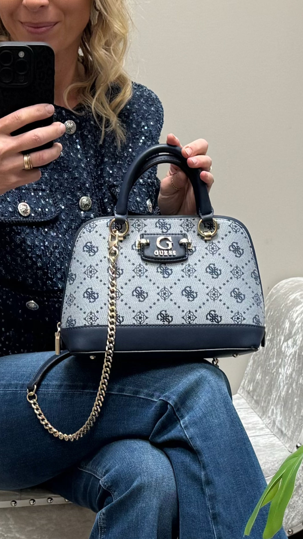 Guess Navy logo NEDA Bag JP965405