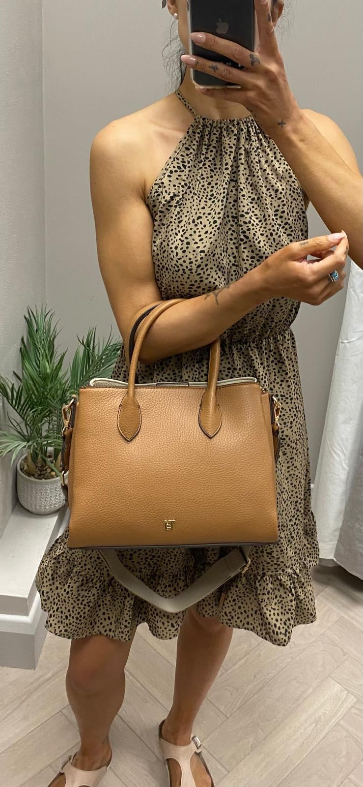 Raquel tan satchel bag