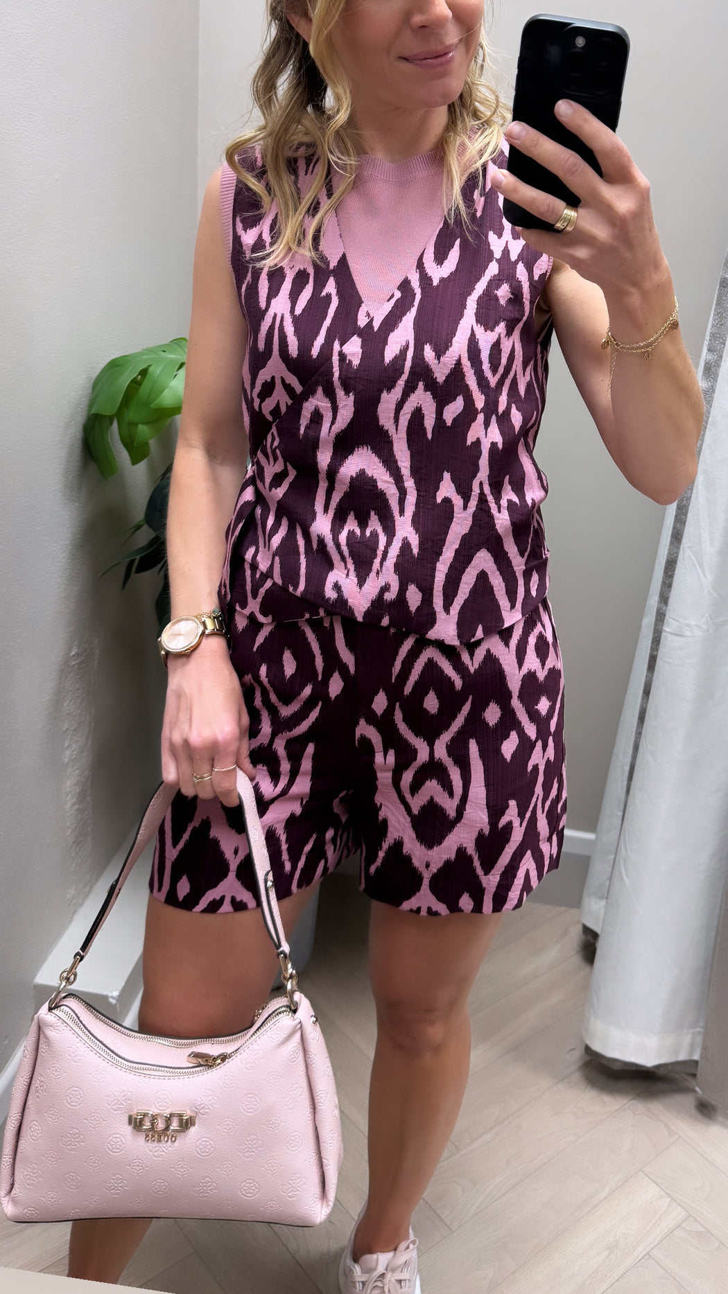 Kim print top