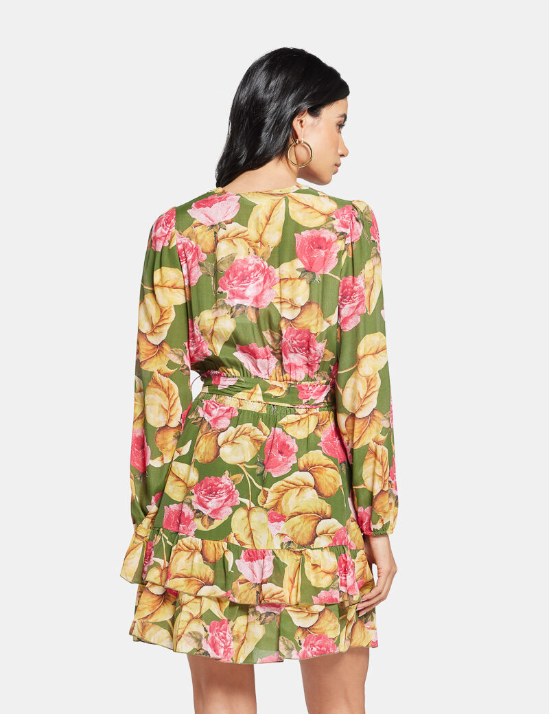 W4RK21WF5K0-P8BW guess belted floral dress