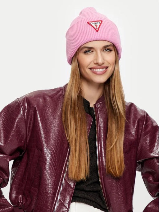 Pink red logo beanie aw5234VIS01-pink guess