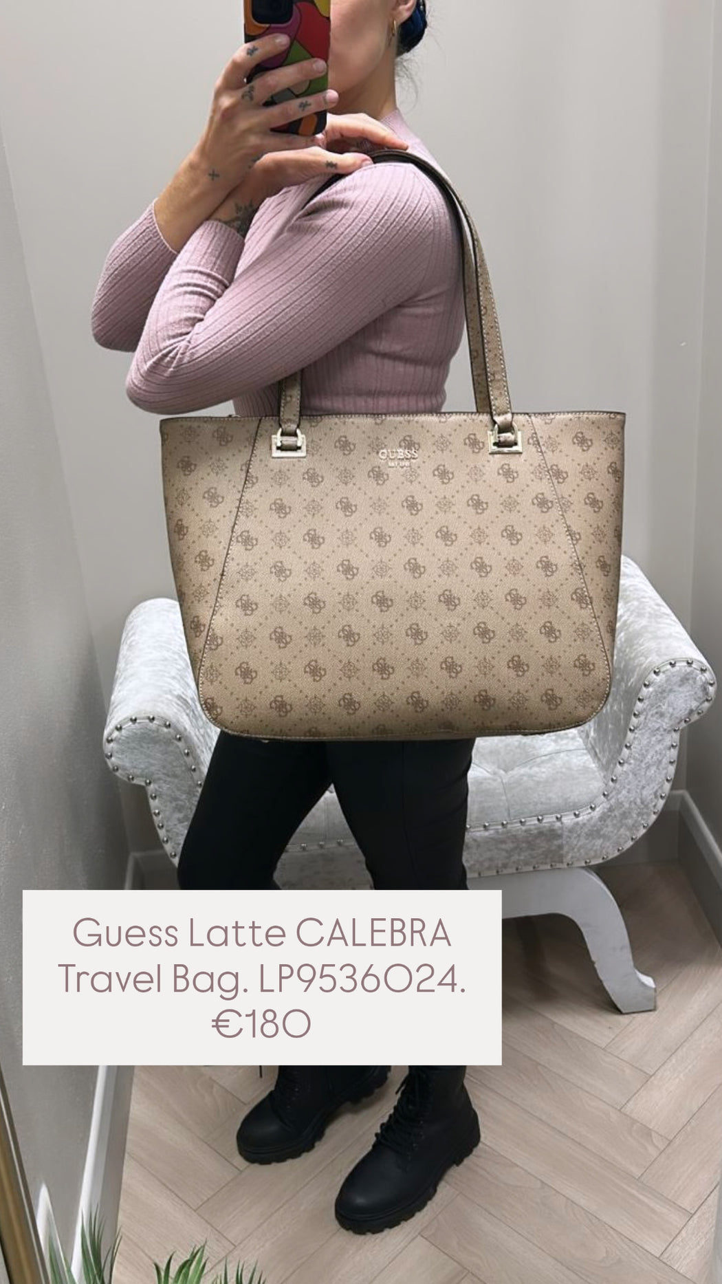 Guess Latte CALEBRA Travel Bag. LP9536024.
