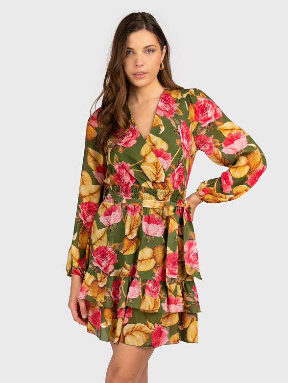 W4RK21WF5K0-P8BW guess belted floral dress