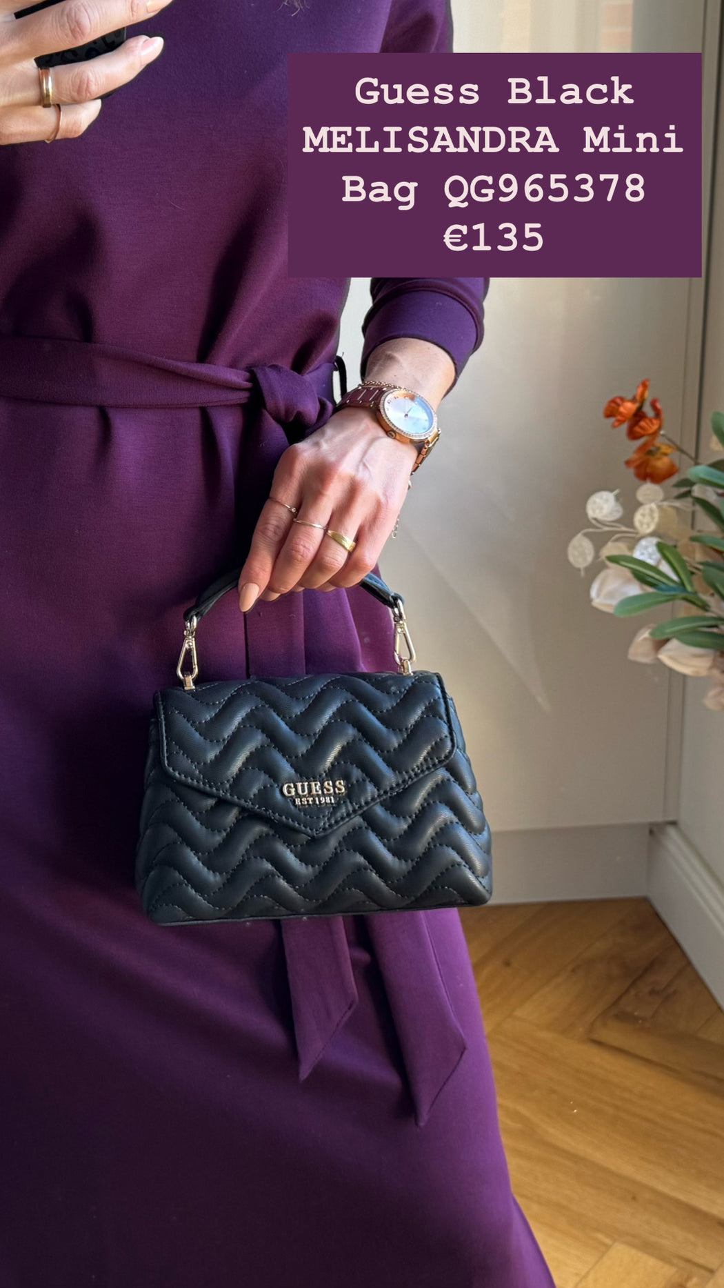 Guess Black MELISANDRA Mini Bag. QG965378