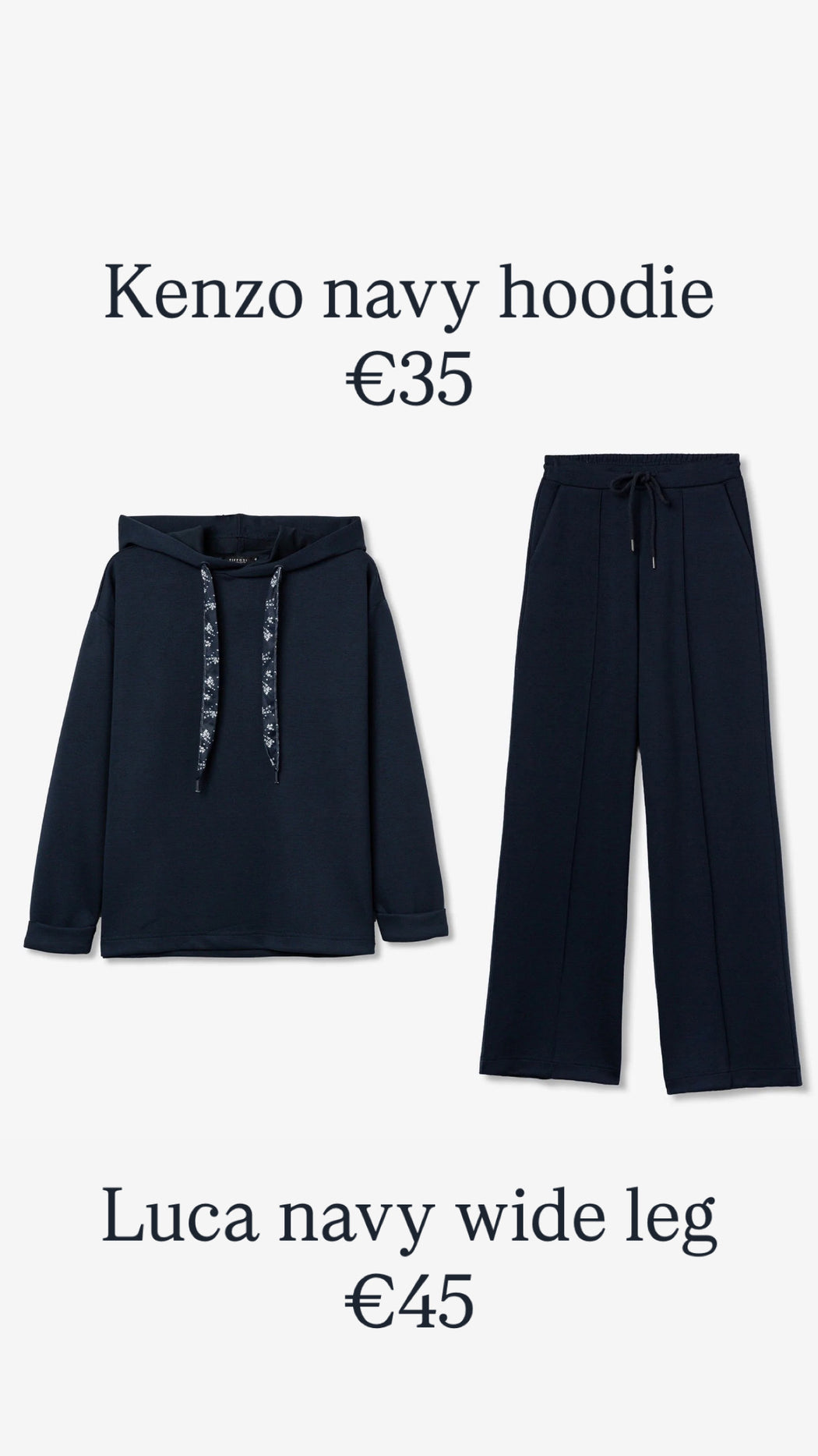 Luca navy wide leg