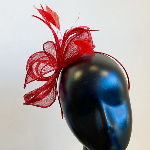 Red megan d02 fascinator