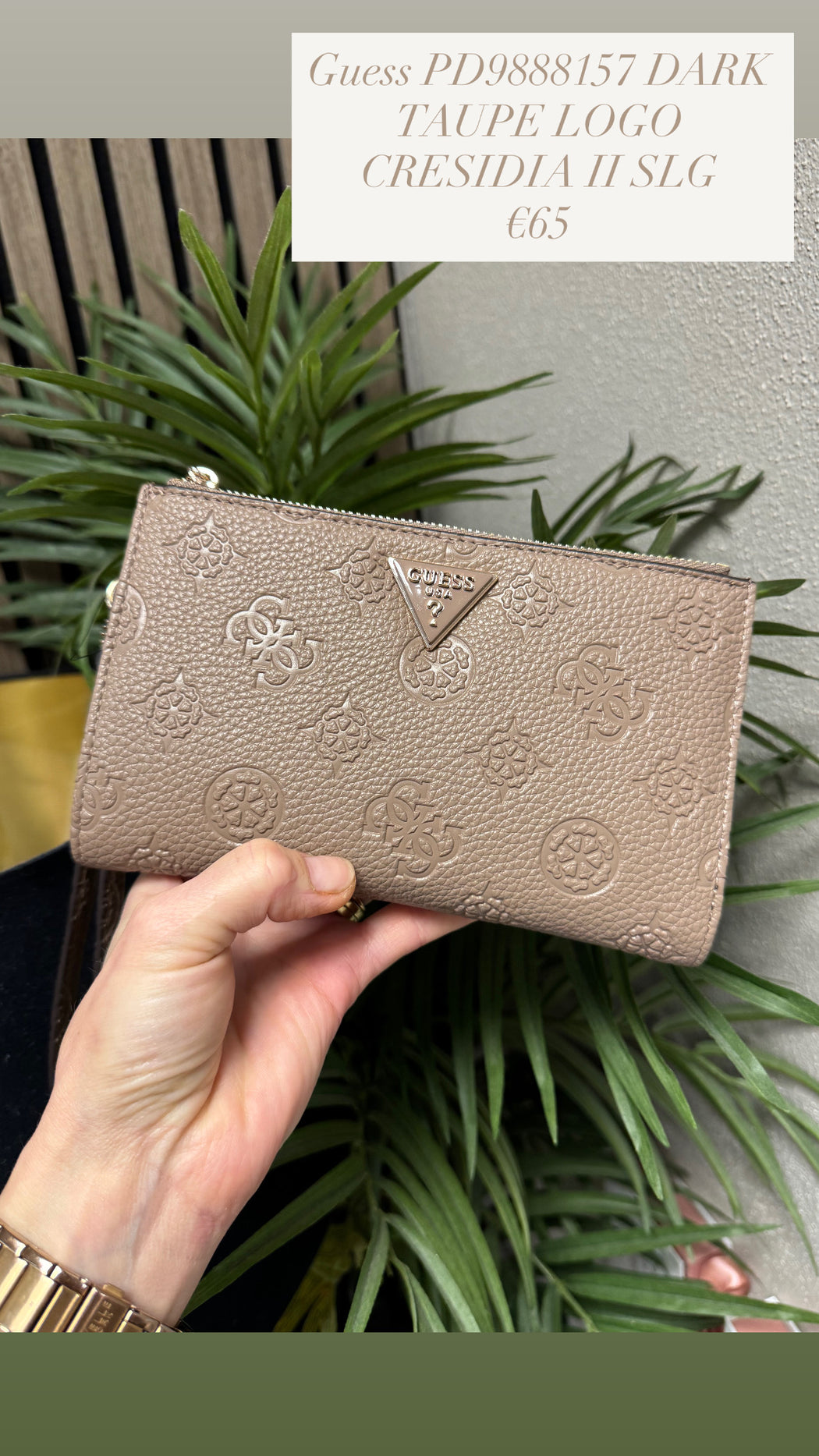 Guess PD9888157 DARK TAUPE LOGO CRESIDIA II SLG