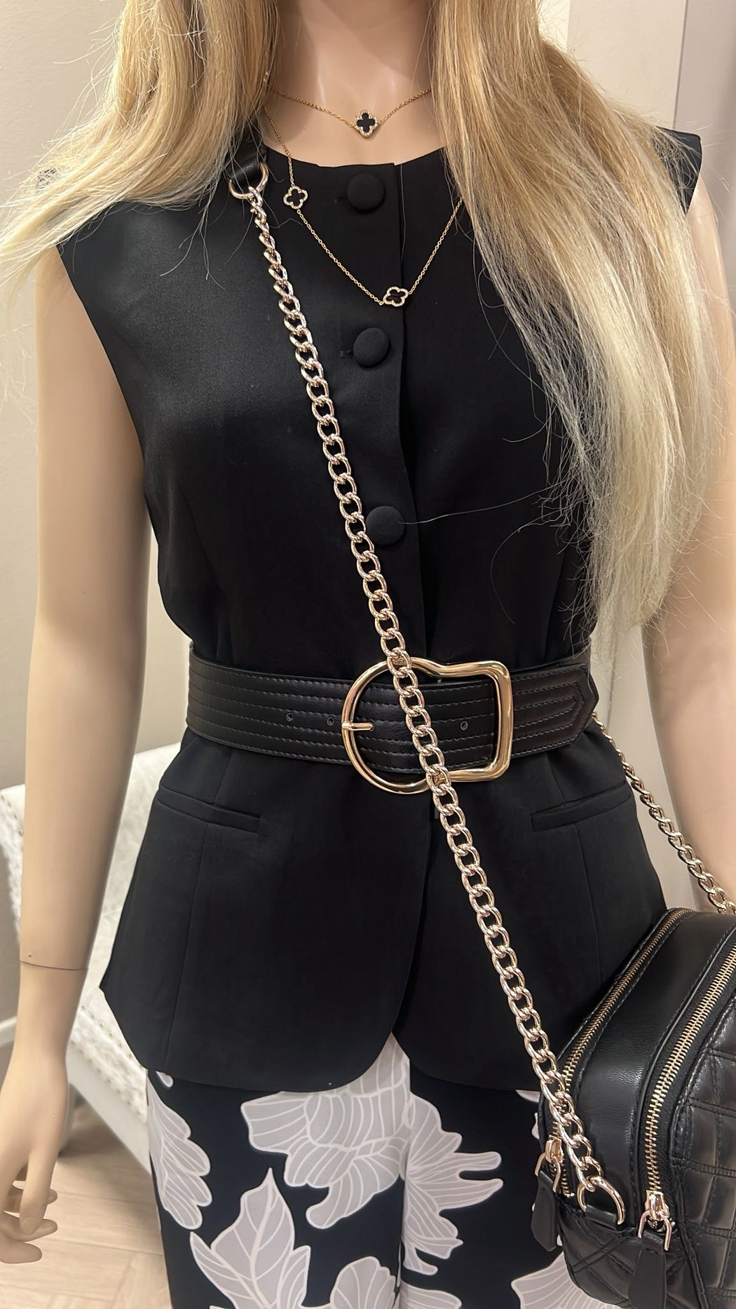 Pepper black waistcoat
