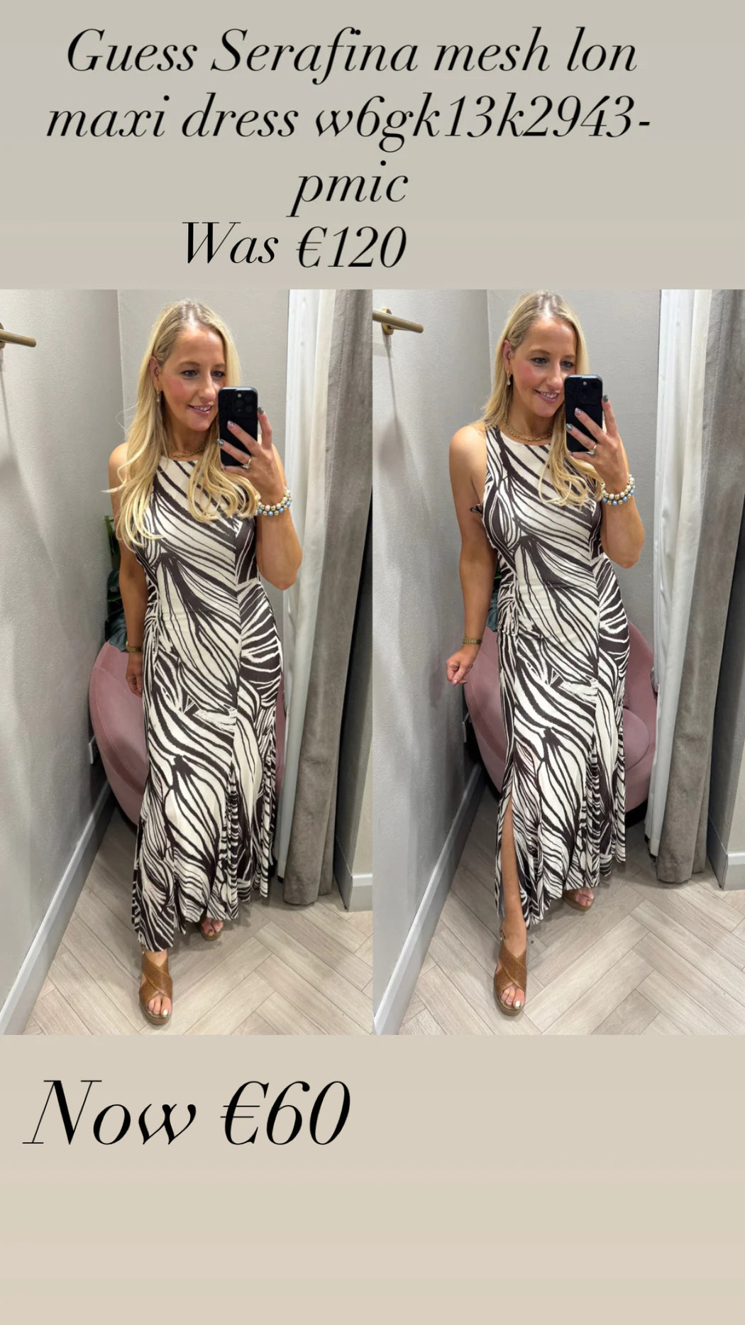 Guess Serafina mesh lon maxi dress w6gk13k2943- pmic