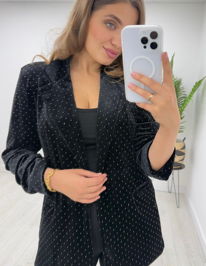 Velvet black ellie blazer