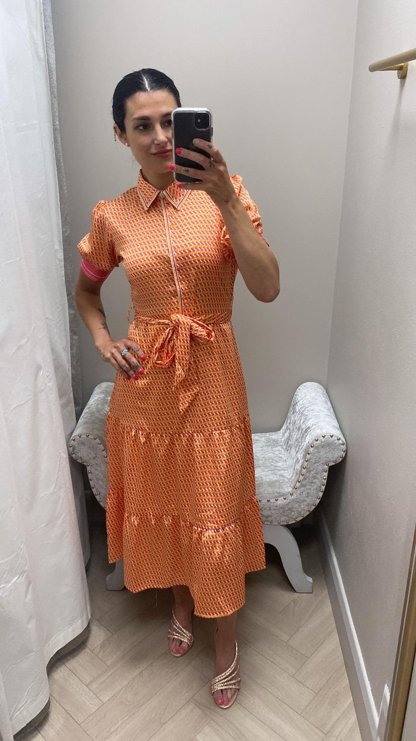Orange  saylor dress