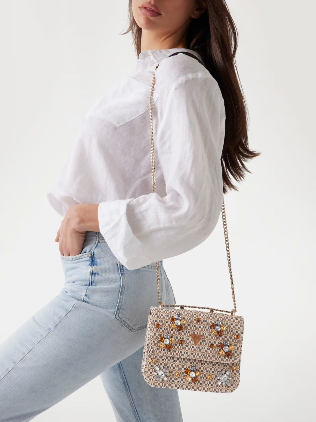 Guess cognac multi beauvoir mini bag WE952821